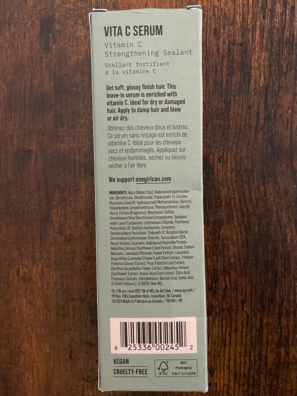 AG Care Vita C Serum- Strengthening Vitamin C Hair Sealant 2.5 fl oz NIB - Picture 2 of 4
